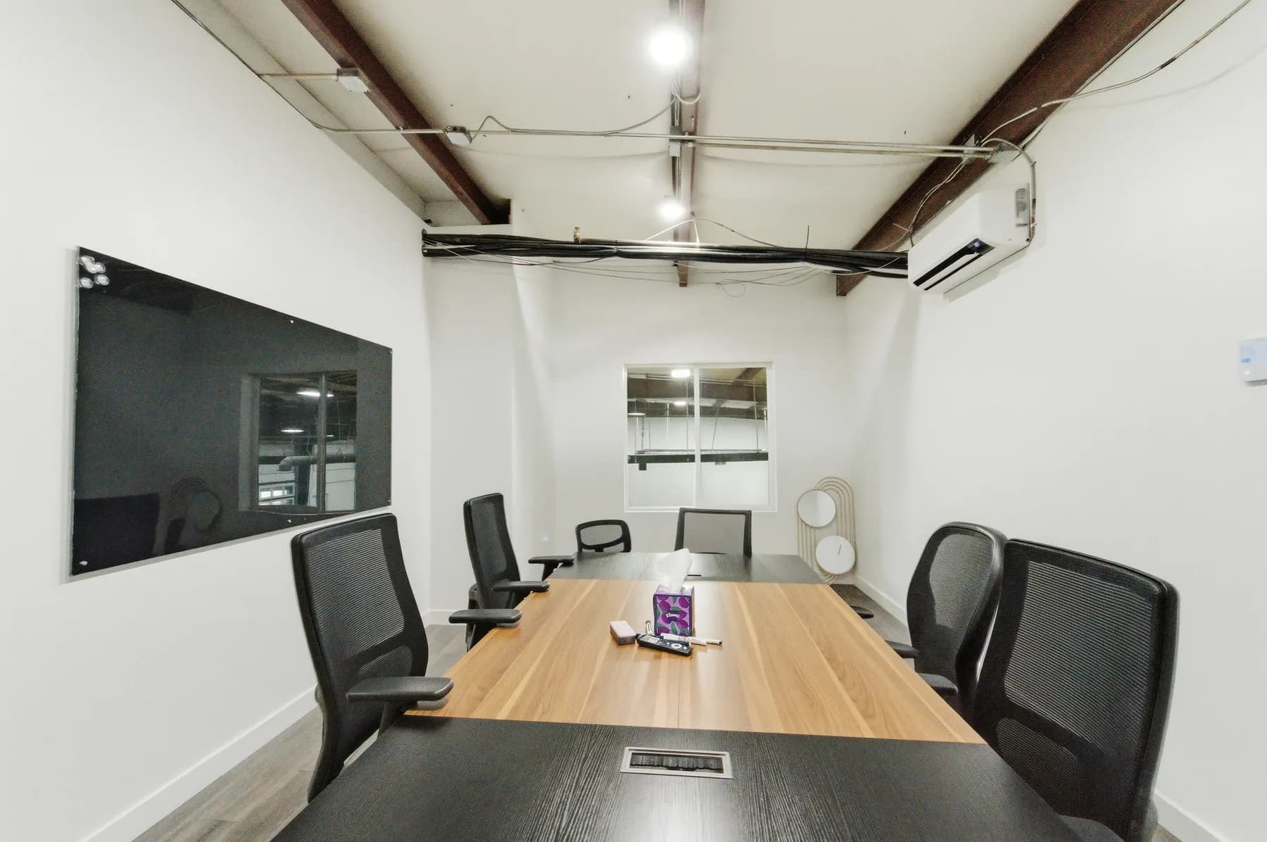 Team meeting room with exposed beams