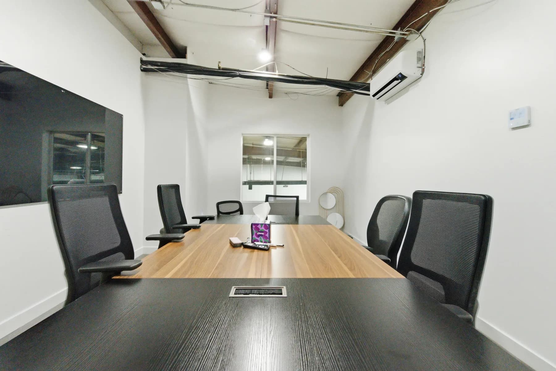 Windowed team meeting room